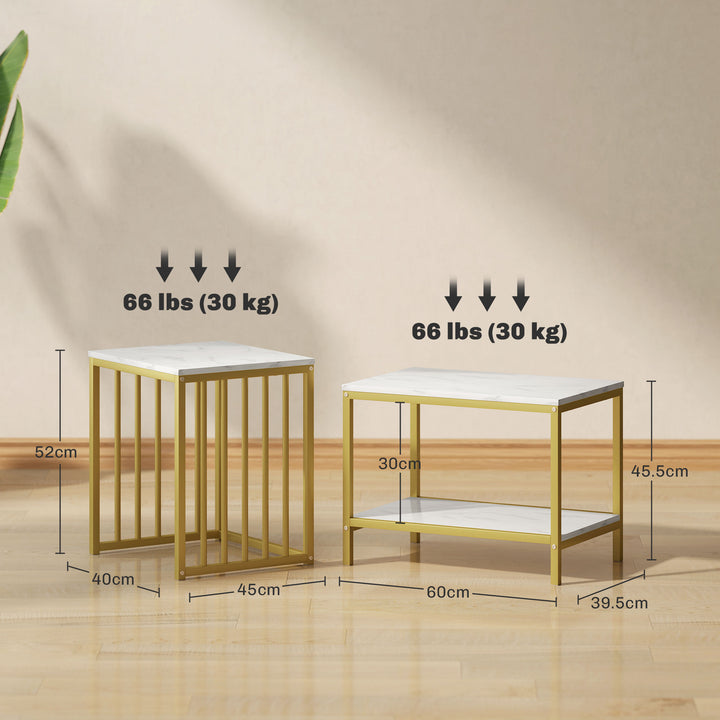 HOMCOM Modern Coffee Table (Set of Two)