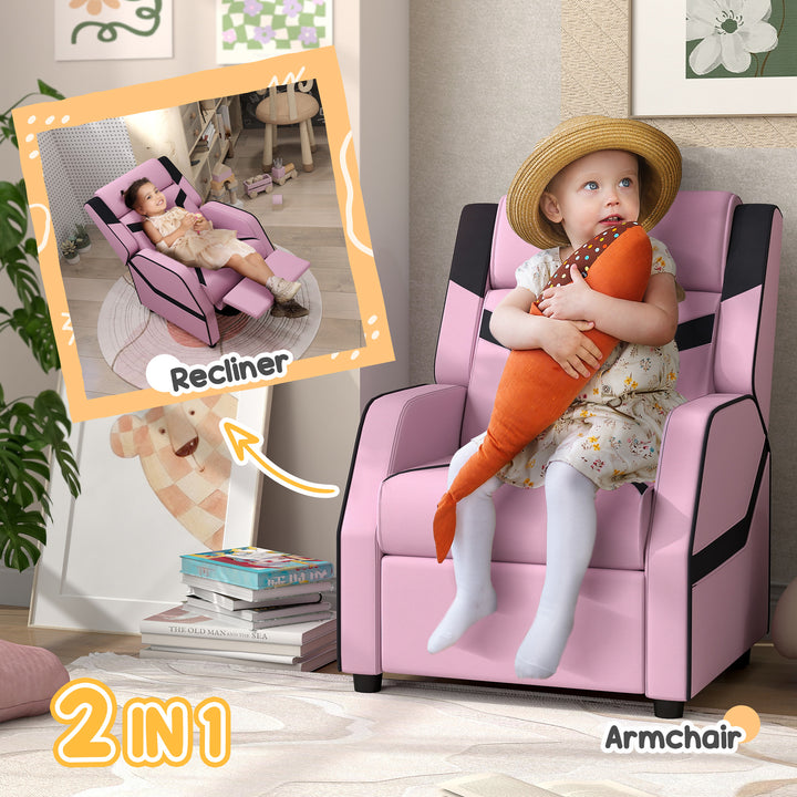 2 in 1 Kids Chair Recliner with Backrest