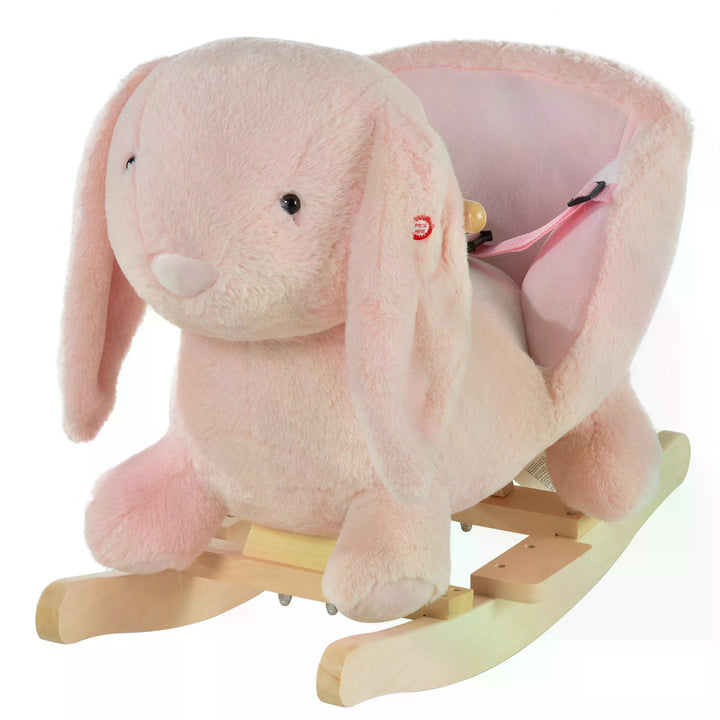 Plush Rocking Rabbit: Sound Effects Ride-On Toy for Toddlers