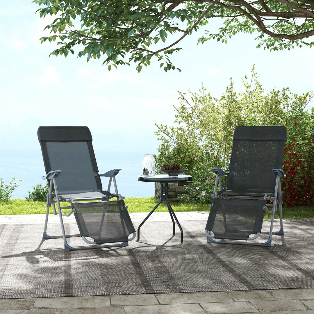 Outdoor Sun Lounger Set of 2