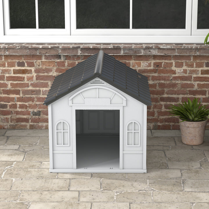 Durable Plastic Doghouse: Weatherproof Outdoor Pet Haven