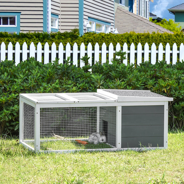 Indoor Outdoor Wooden Rabbit Hutch Small Animal Cage Pet Run Cover