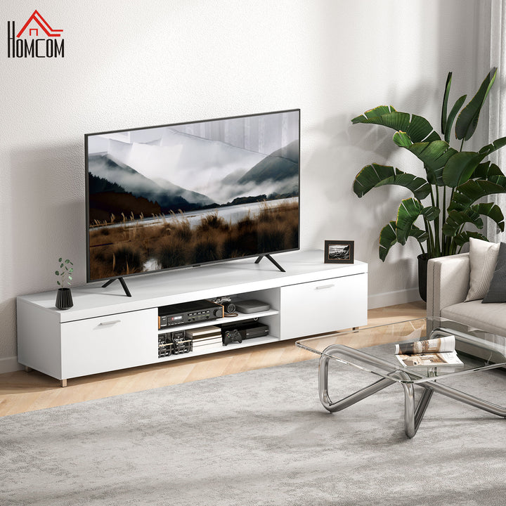 Modern TV unit Cabinet Entertainment Centre for TVs up to 90" w/ Cabinet Shelf for Living room Bedroom White