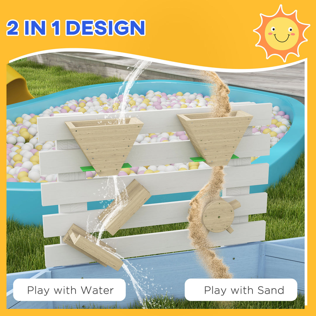 Kids Sandbox with Wooden Frame and 6 Seats