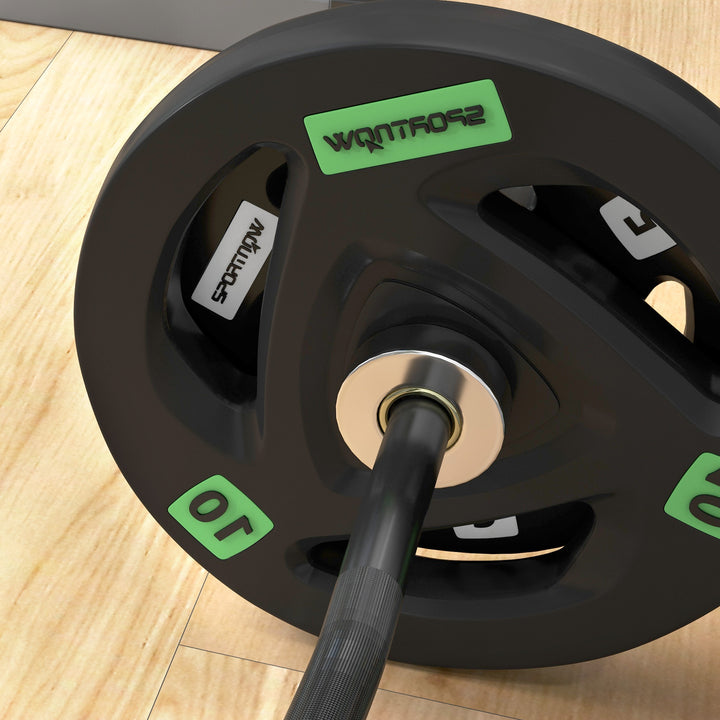 Olympic EZ Curl Bar with 30kg Weight Plates