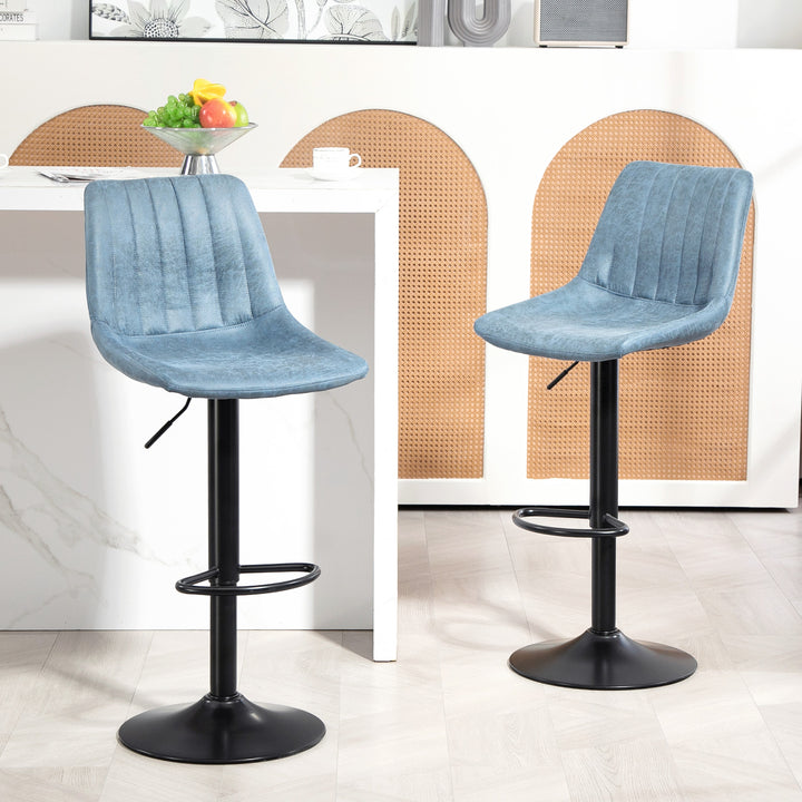 Adjustable Bar Chair Set of 2 Counter Height Bar Stools