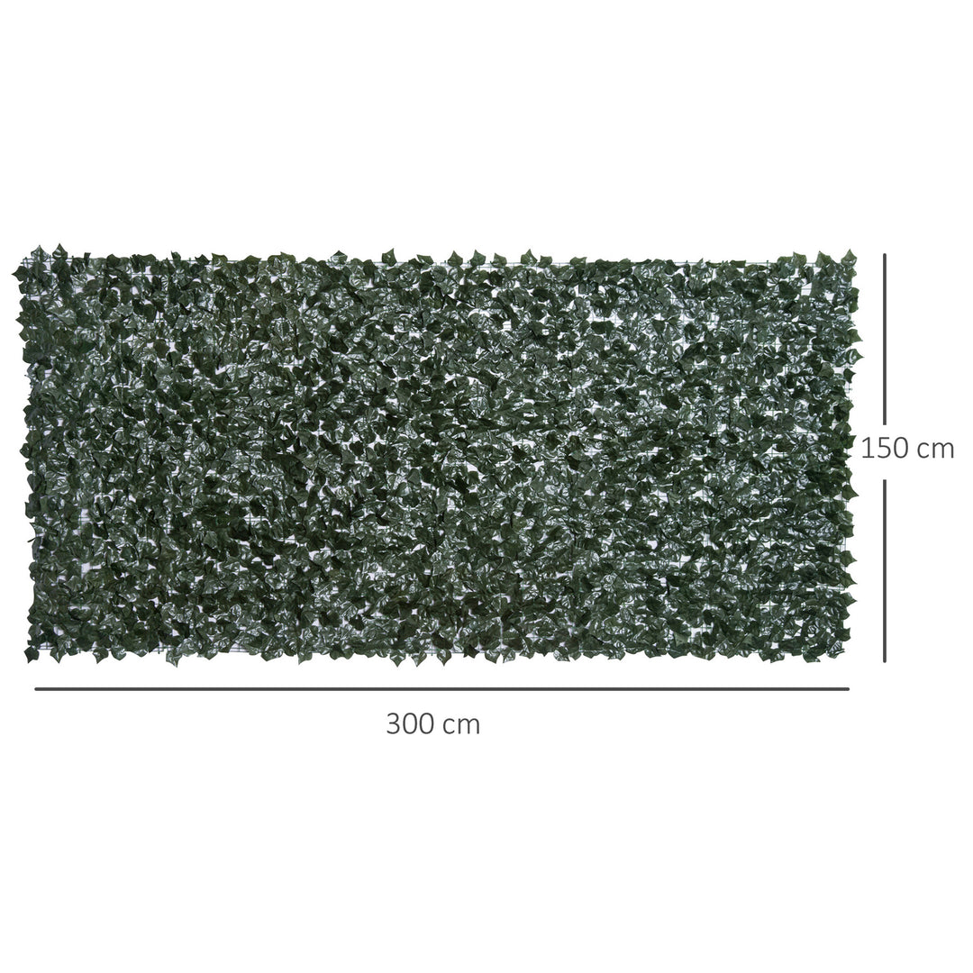 Artificial Hedge Screen: Set of Two Dark Green Leaf Panels for Garden & Indoor Privacy