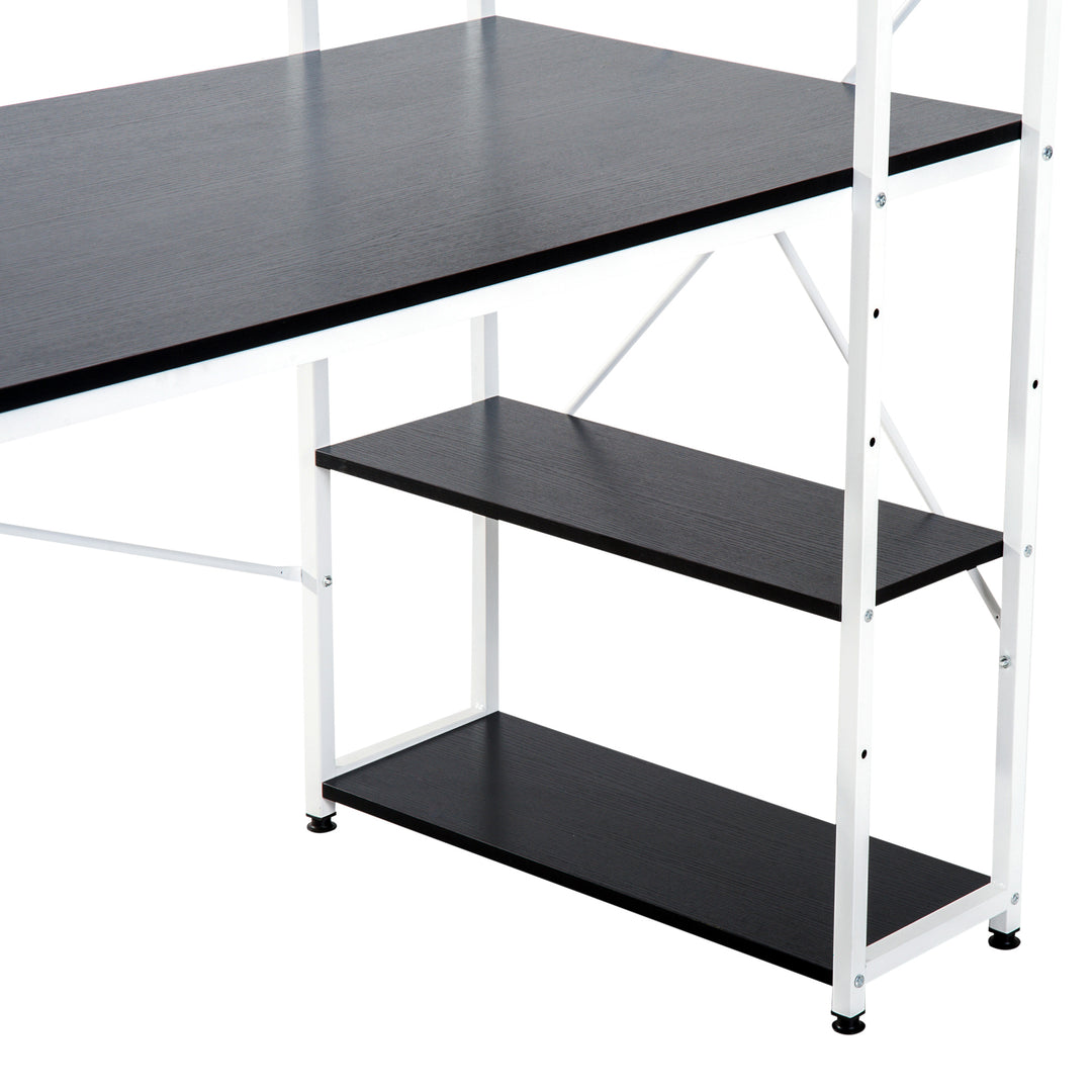 HOMCOM Workstation Wonder: 4-Tier Bookshelf