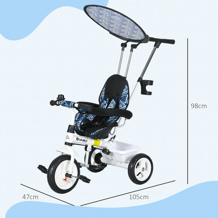 4 in 1 Tricycle for Kids with 5-point harness straps