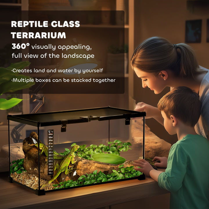 50 x 30 x 25 cm Reptile Glass Terrarium