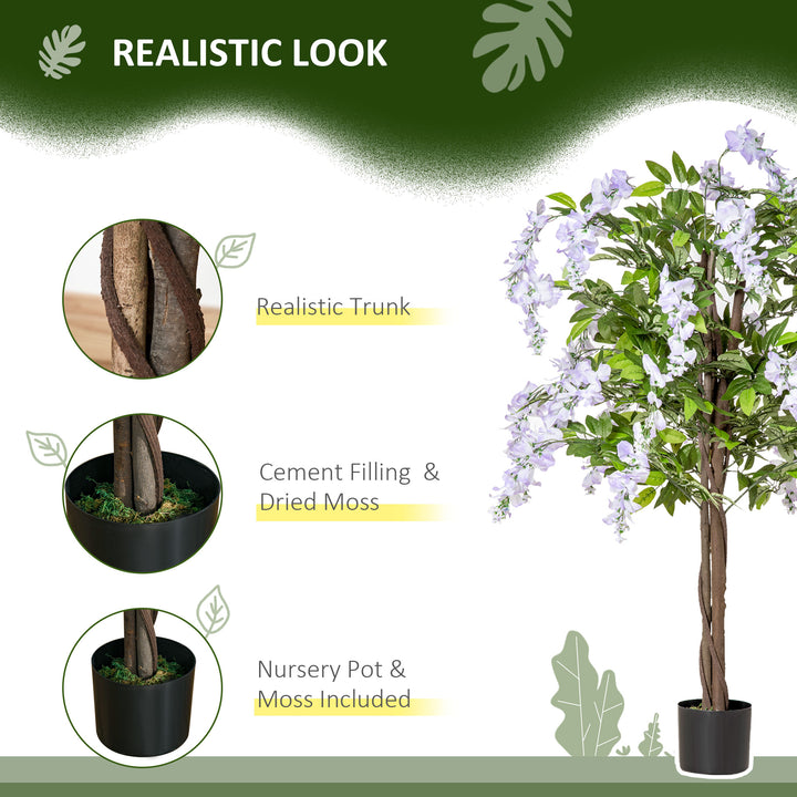 Twin Pack Artificial Wisteria Plants in Pots