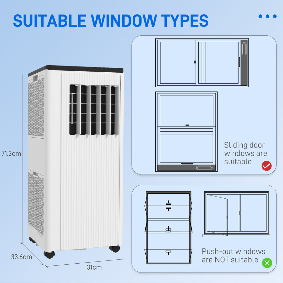 Smart WiFi Air Conditioner: 7000 BTU Cooling for 15m² Rooms