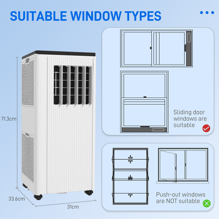 Smart WiFi Air Conditioner: 7000 BTU Cooling for 15m² Rooms