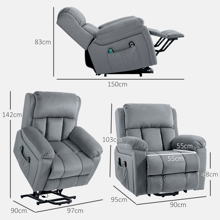 Power Lift Riser and Recliner Chair with Vibration Massage