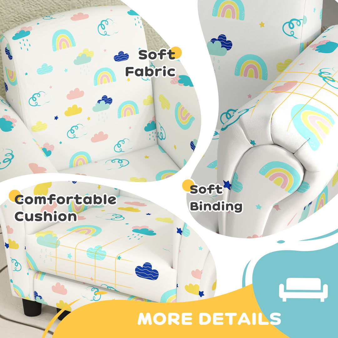 2 Piece Kids Sofa Set with Cloud Design