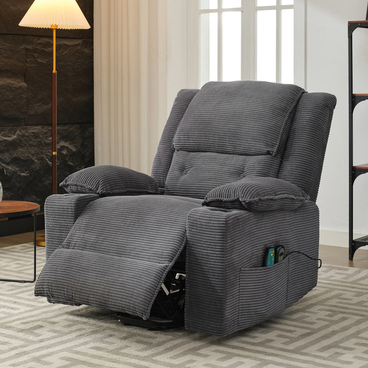 Remote Control Upholstered Oversized Power Lift Recliner Chair for Elderly with Heat