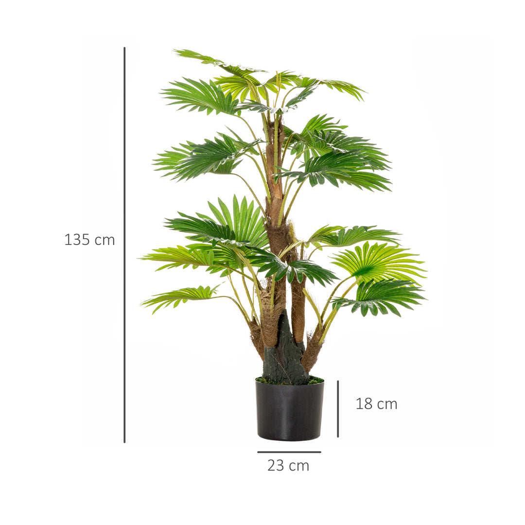 2 Pack Artificial Plant Palm Tree in Pot