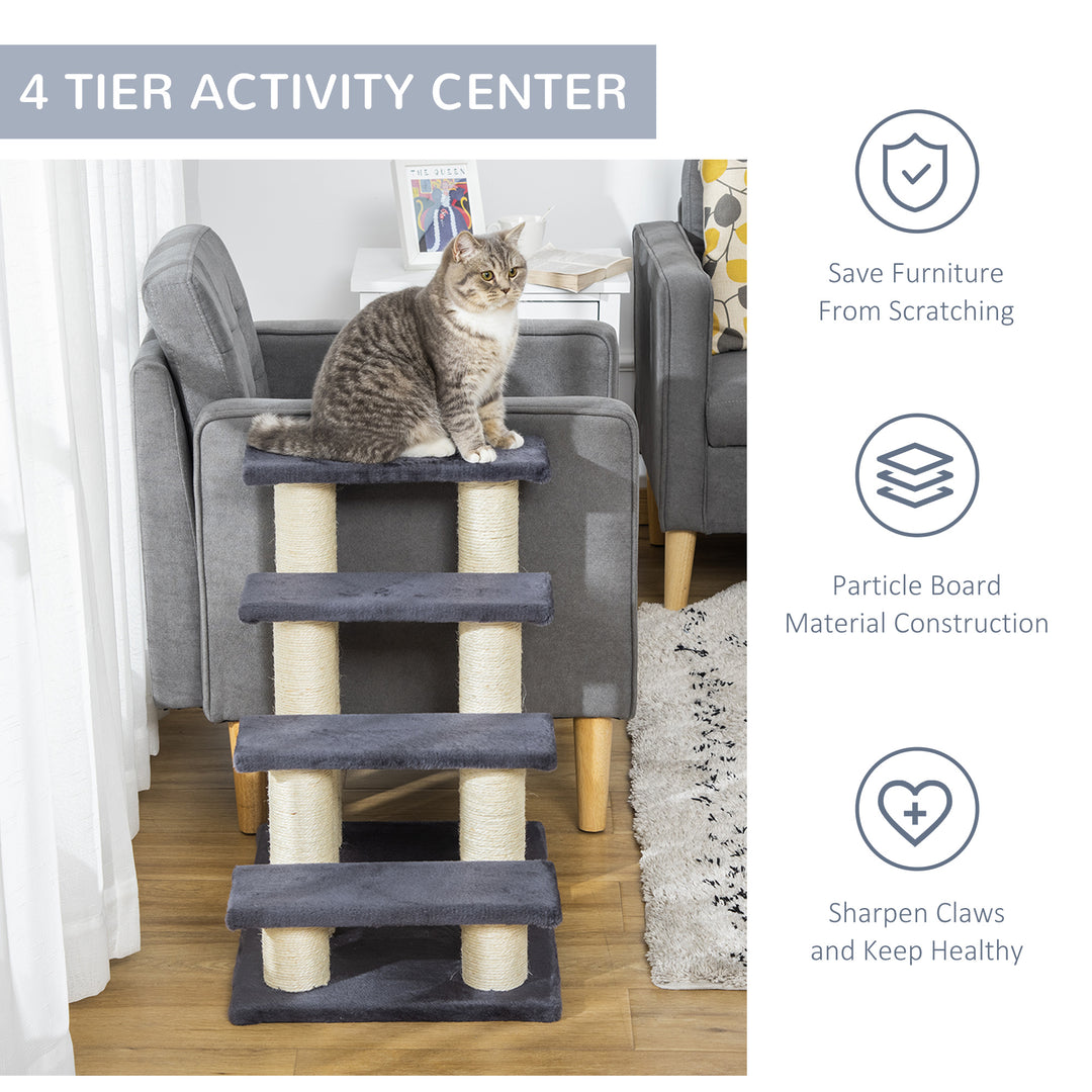 Pet Stairs 4 Steps Dog Cat Little Older Animal Climb Ladder Navy Blue