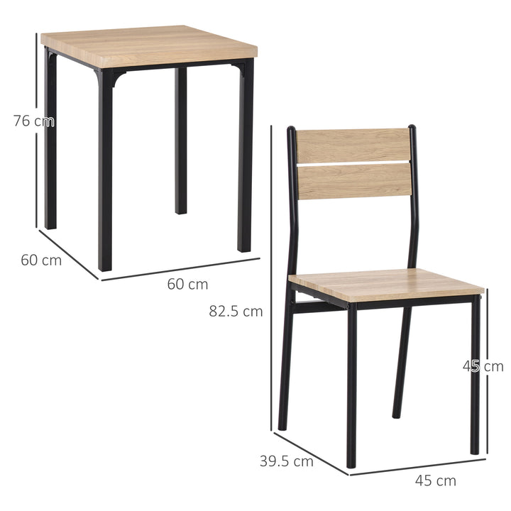 HOMCOM Small Dining Table with 2 Chairs, Natural Wood https://www.awin1.com/pclick.php?p=34073516461&a=1765756&m=17151 Aosom