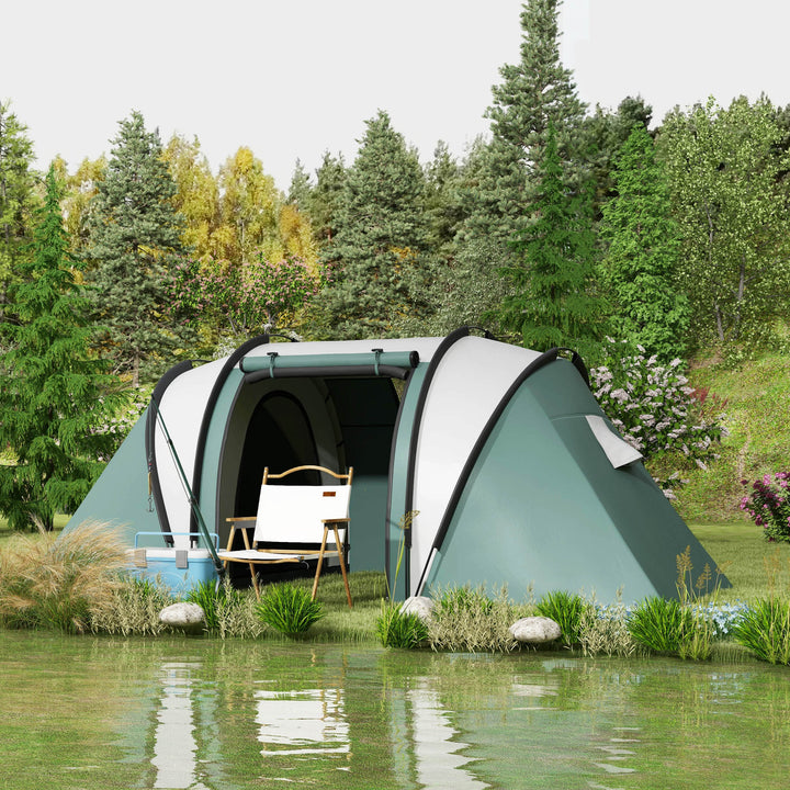 Camping Tent with 2 Bedrooms and Living Area