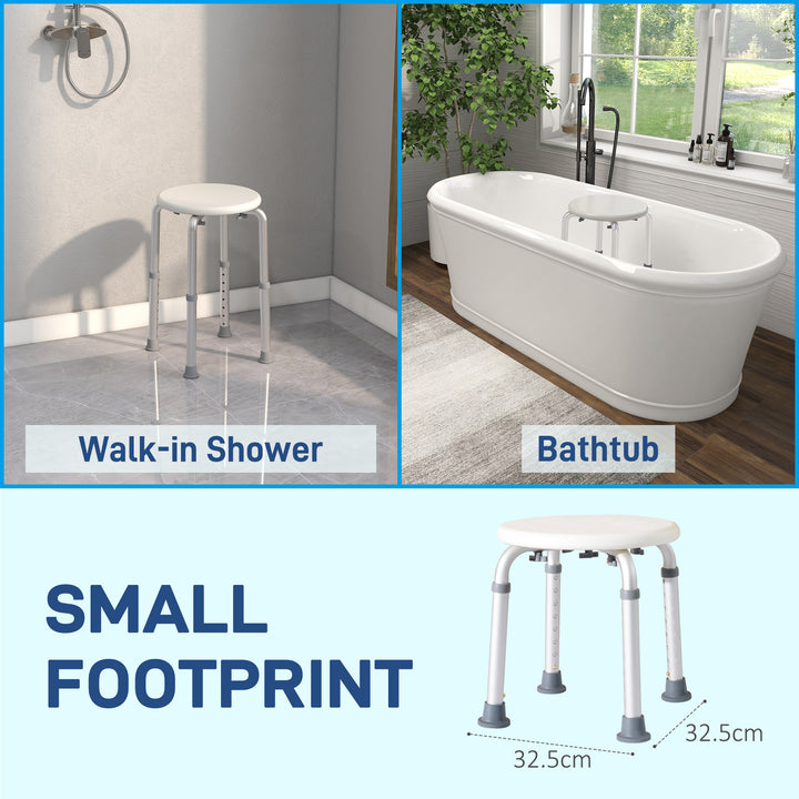 Adjustable Bath Chair: Shower Seat with Safety Features for Elderly