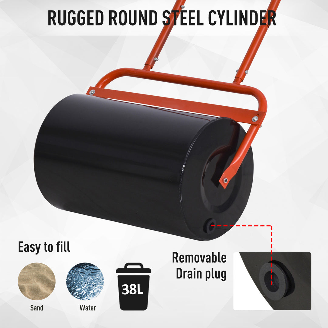 Combination Push/Tow Lawn Roller Filled with 38L Sand (62kg) or Water