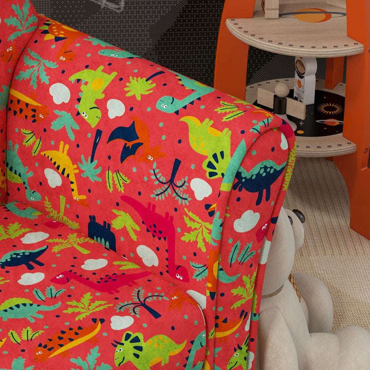 Kids Armchair with Dinosaur Design