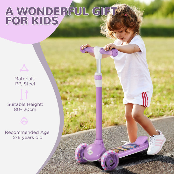 Kids 3 Wheel Scooter for 2-6 Years Old w/ Adjustable Height