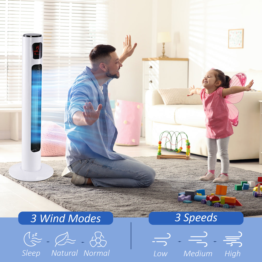 Freestanding 38'' Tower Fan with 3 Speeds