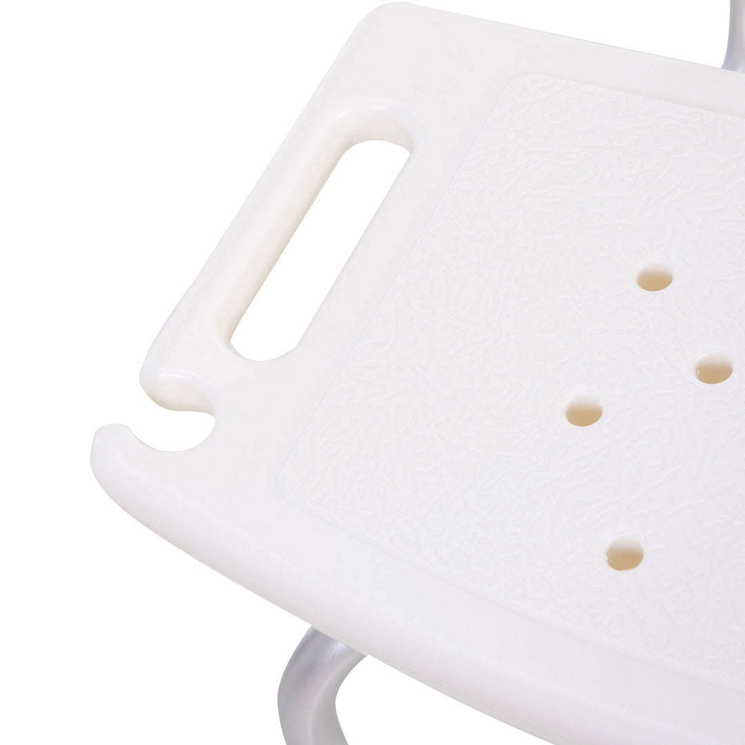 HOMCOM Adjustable Bath Perch: Secure Shower Stool for Elderly Care, Bathroom Safety Aid Aosom UK