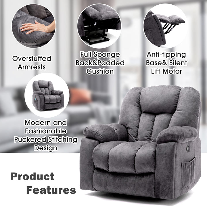 Power Massage Lift Recliner Chair with Heat and Vibration