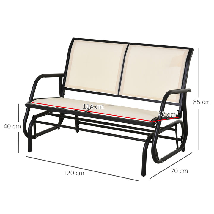 Gliding Patio Loveseat: Double Swing Bench for Alfresco Seating