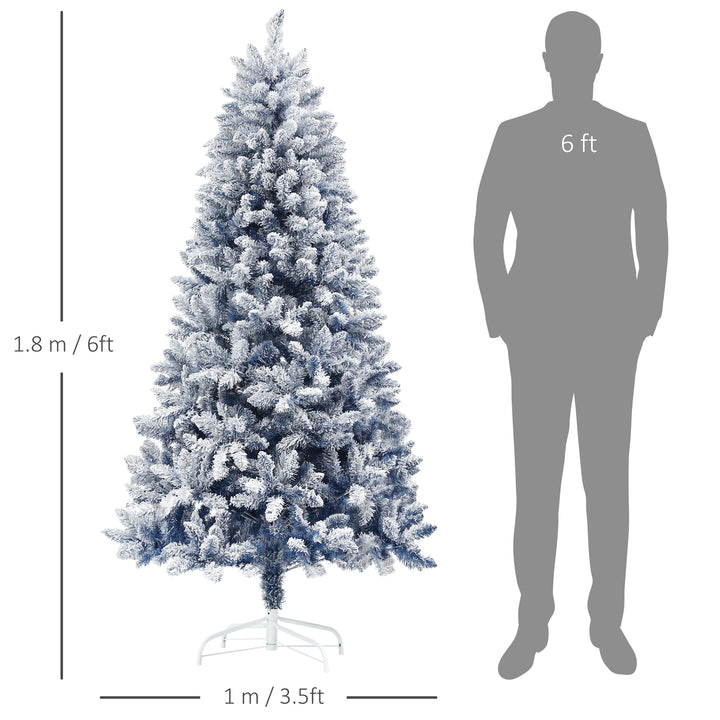 6ft Flocked Artificial Christmas Tree with 700 Snow Frosted Tips