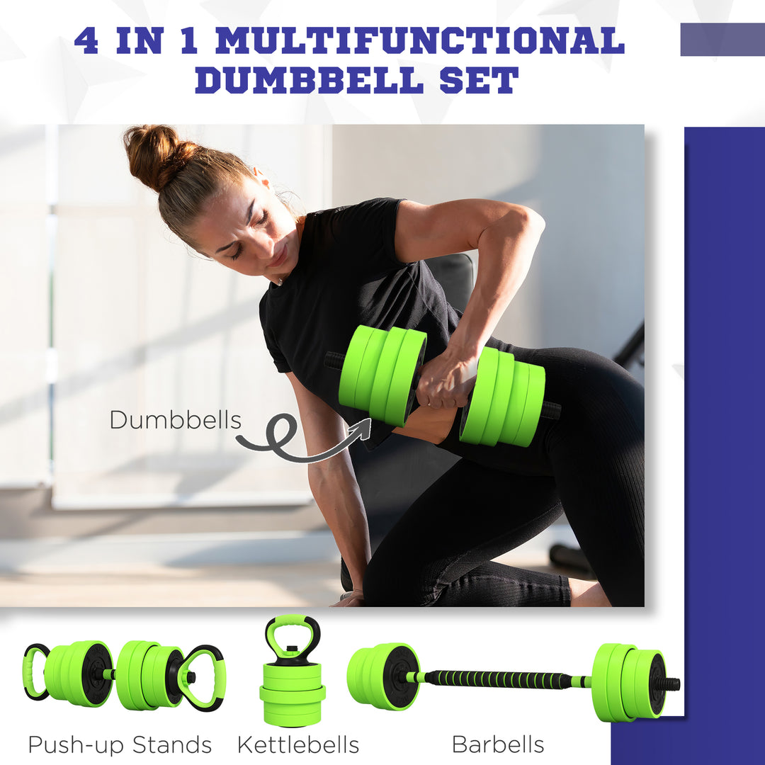 30kg Four-In-One Adjustable Weight Dumbbells Set