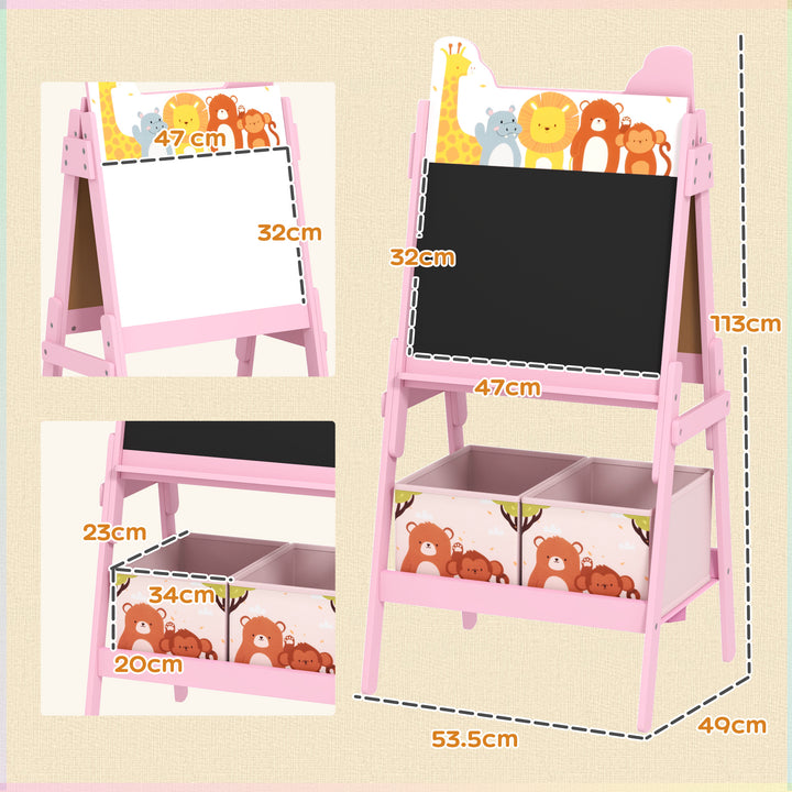 2 in 1 Kids Easel with Whiteboard