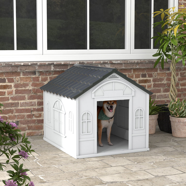 Durable Plastic Doghouse: Weatherproof Outdoor Pet Haven