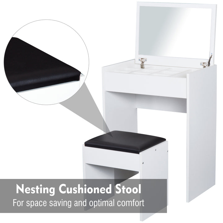 Dressing Table with Padded Stool