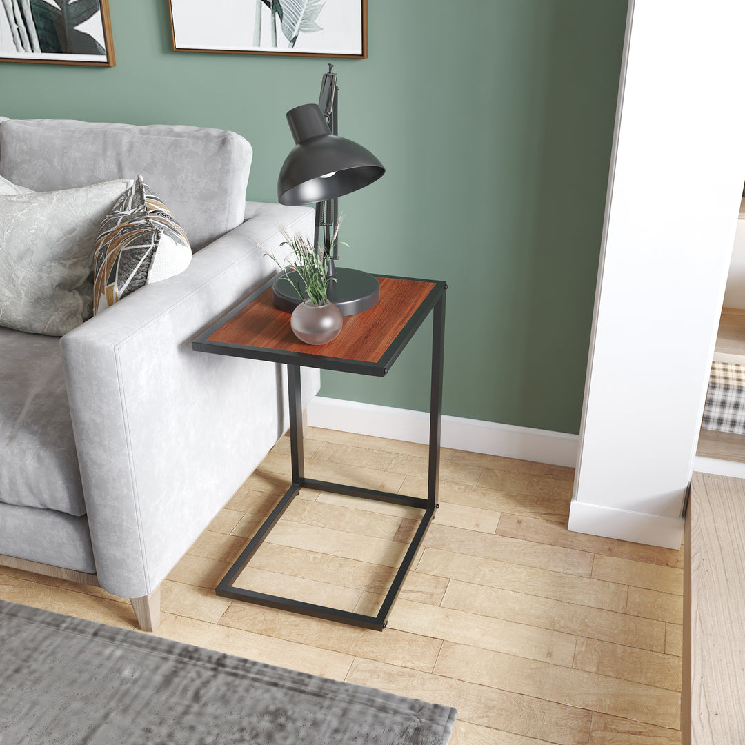 C-Shaped Sofa End Table