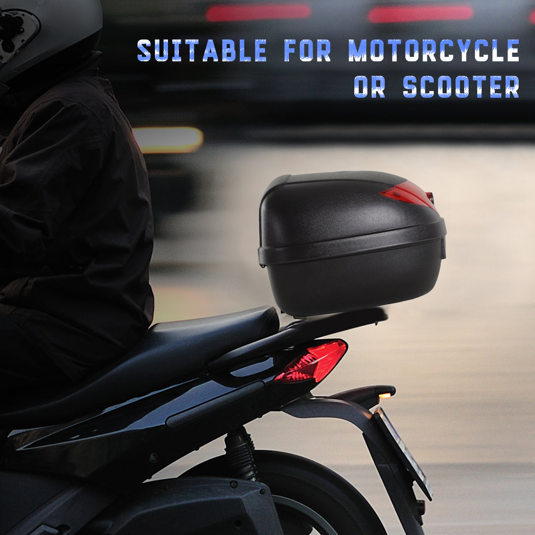 Motorcycle Top Box with Reflectors