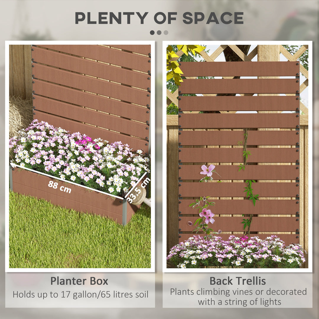 Wood-plastic Composite Raised Planter with Climbing Trellis