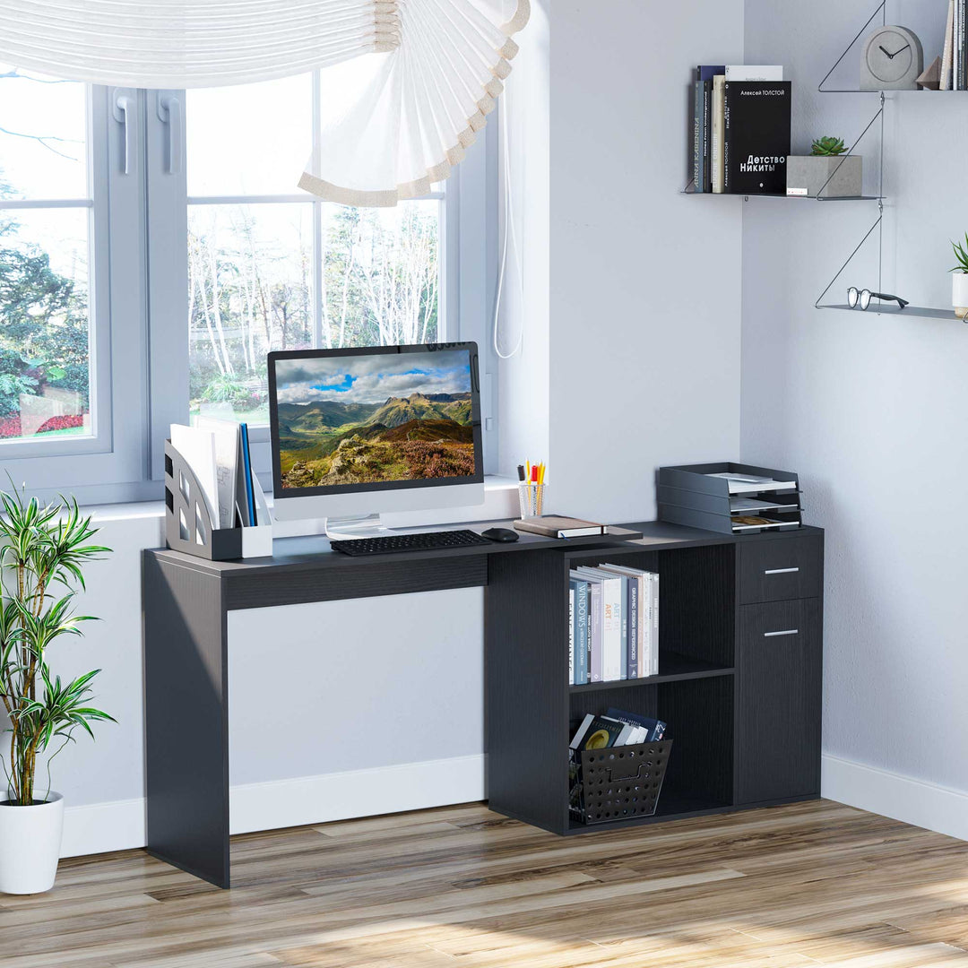 HOMCOM Corner Desk with Storage