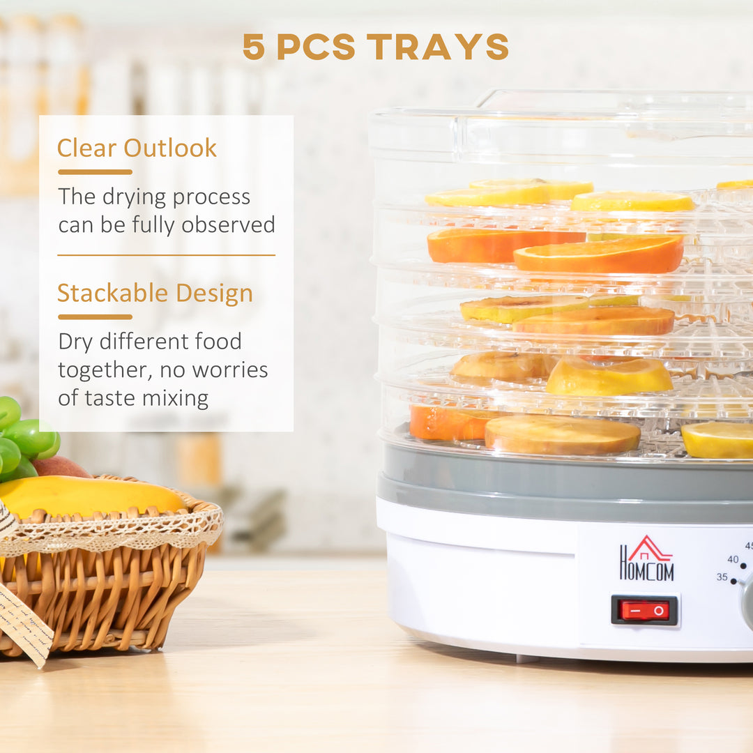 Food Dehydrator: 5 Tier 245W Dryer for Drying Fruits