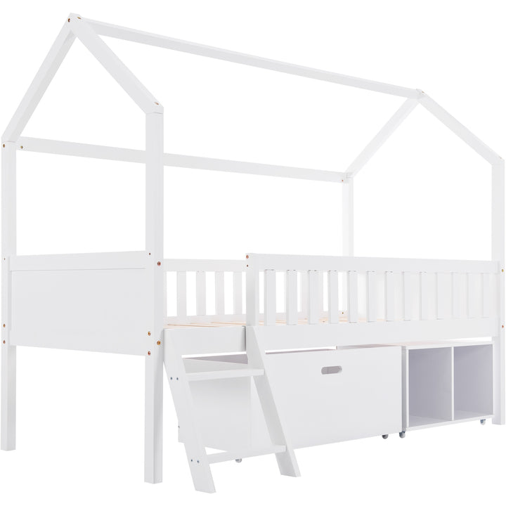 Children's Bed with Drawers and Storage Compartments