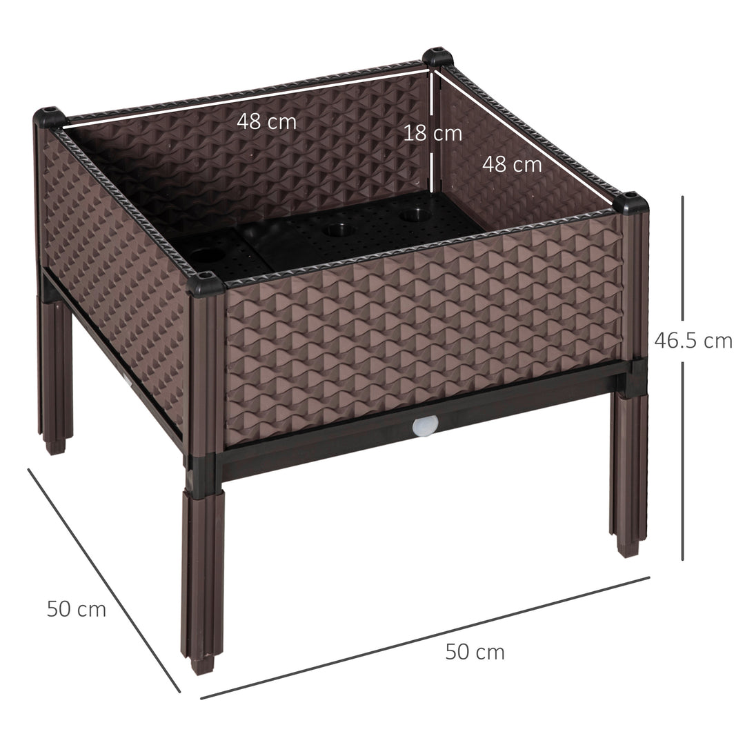 50cm x 50cm x 46.5cm Set of 2 Garden Raised Bed