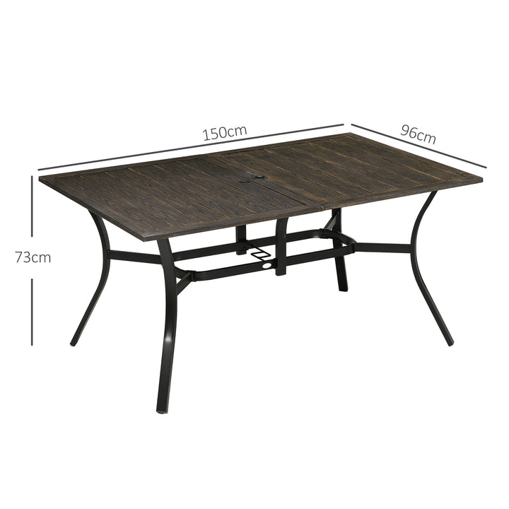 Six-Seater Steel Garden Table