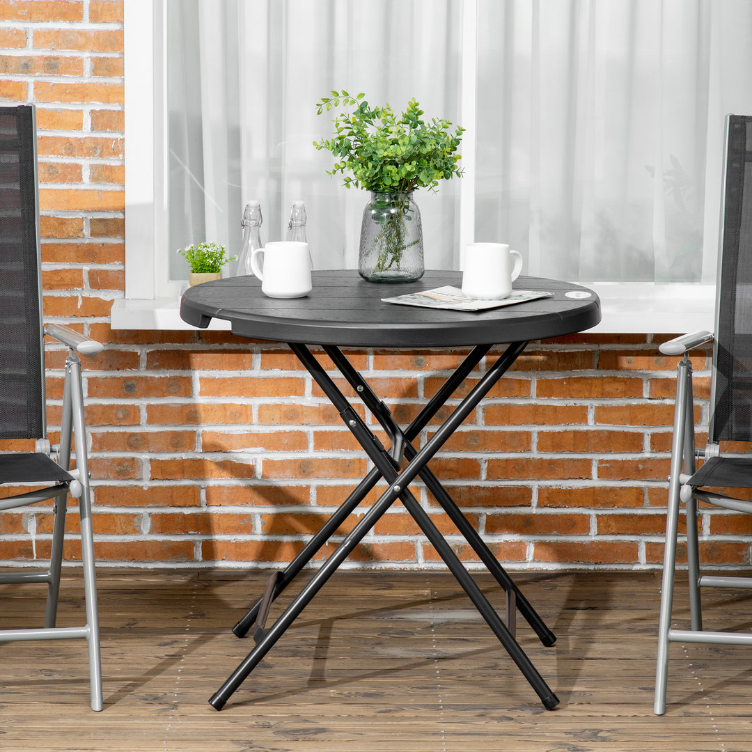 Foldable Round Garden Table for 4