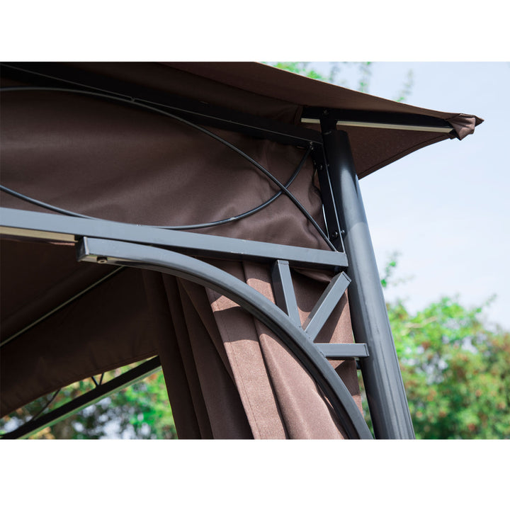 3x3 m Gazebo Pavilion-Coffee