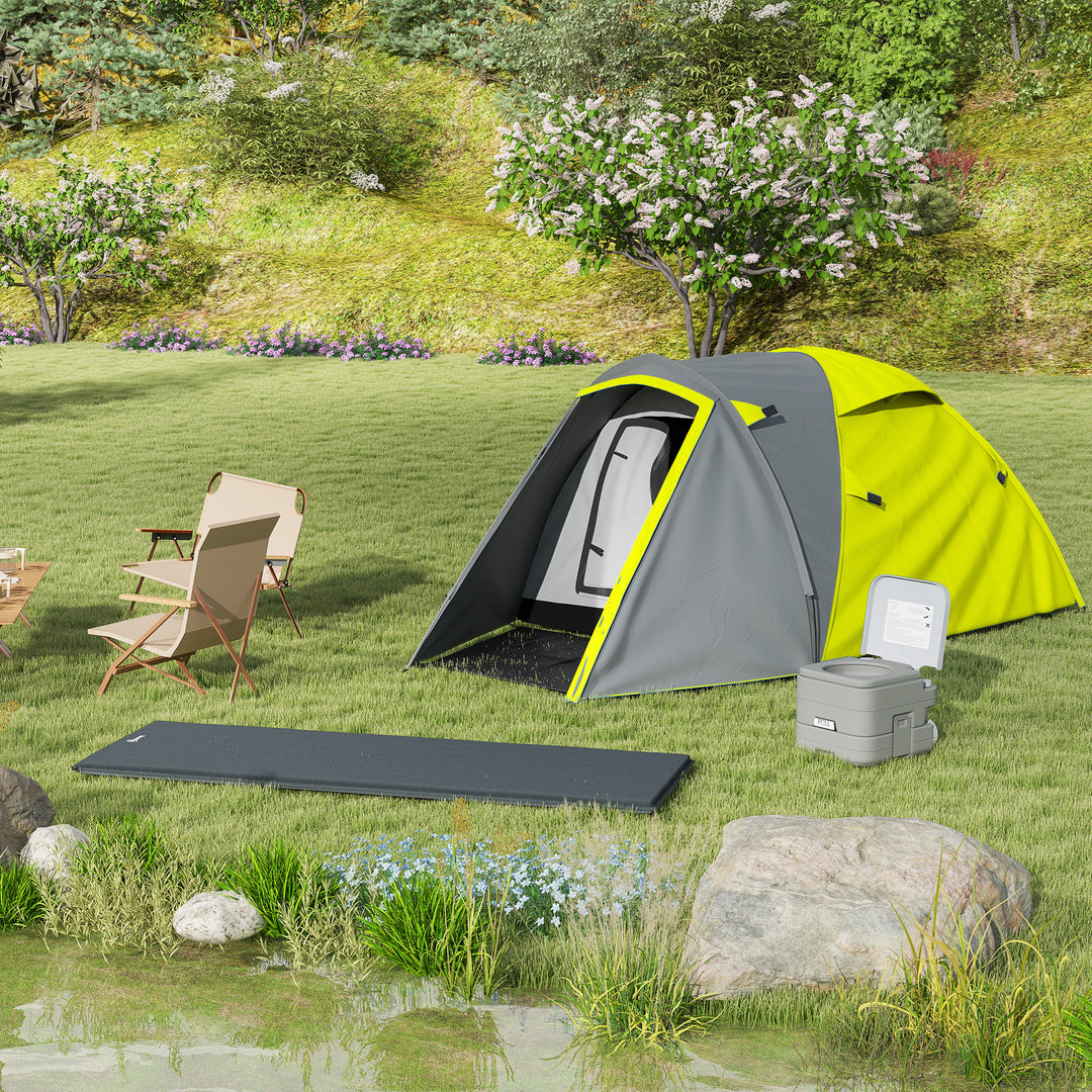 Waterproof Camping Tent for 2-3 Persons with Dual Rooms