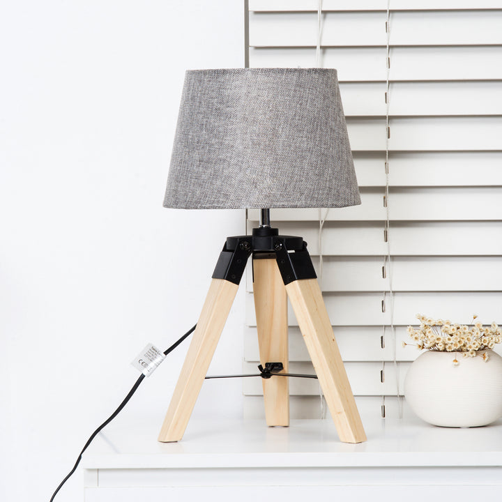 Tripod Table Lamp: Wooden Base