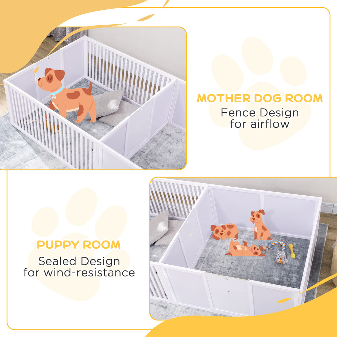 7 Panels Playpen with 3 Doors for Baby Dogs